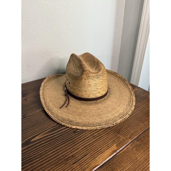 Toasted Brown Western Cowboy Hat Texas Gold Size Medium Size 7 1/4 - Picture 3 of 6